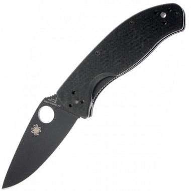 Нож складной SPYDERCO Tenacious G-10 Black, клинок черный